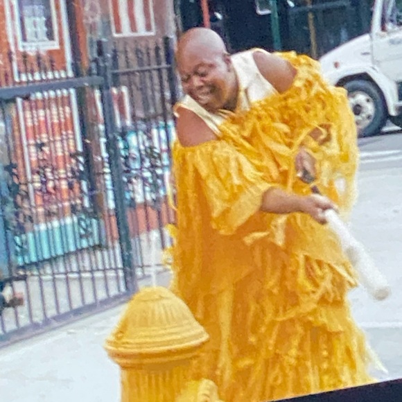 SOFIA Made in Italy Cotton Tiered Beyoncé Dress Light Blue Small - Picture 8 of 9